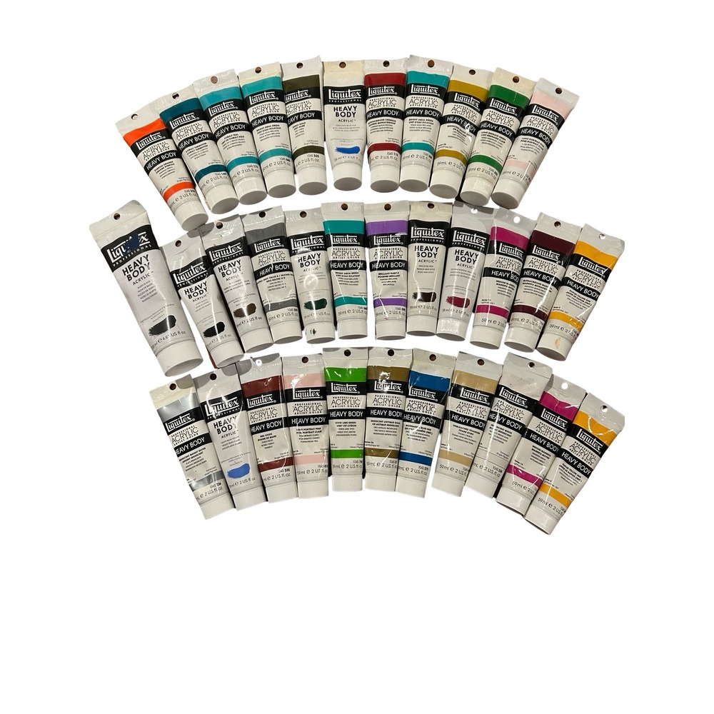 Liquitex Professional Heavy Body Acrylic Paint Lot 34 Tubes Mixed